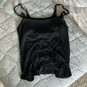 Bodily black nursing tank top